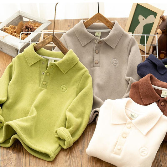 Moletom Polo em Fleece #Inverno - Tam: 3 a 10 Anos - Mãe Compra De Mãe