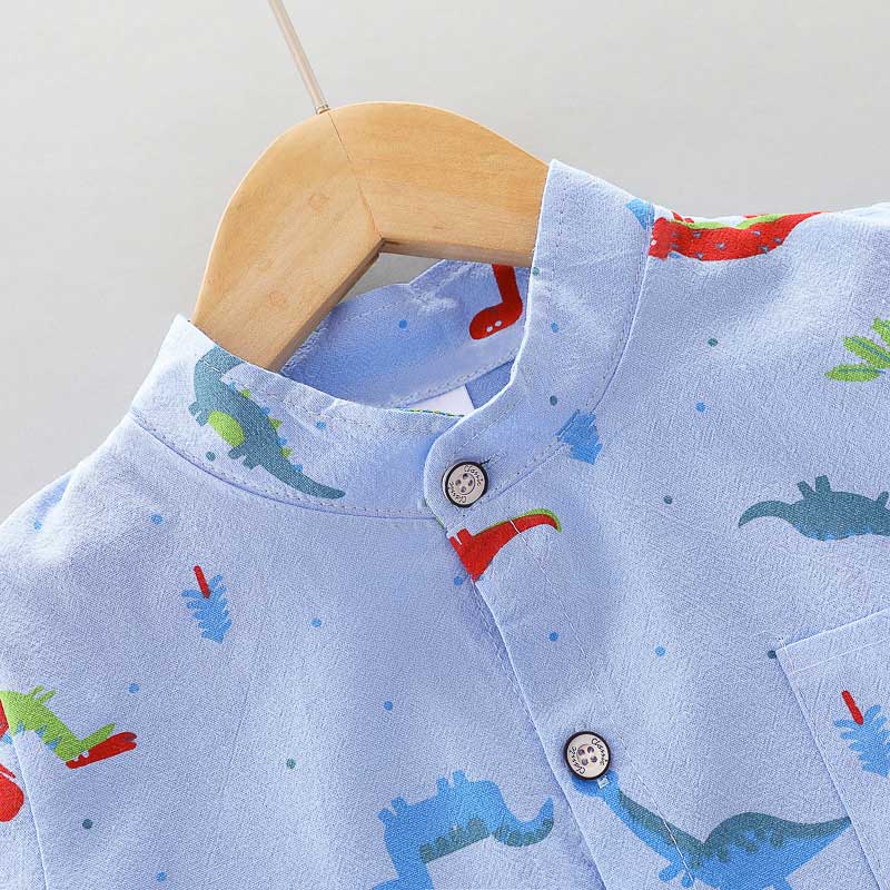 #NEW Cj. Camisa e Bermuda Dino #MãeDeMenino Tam: RN-3 anos - Mãe Compra De Mãe