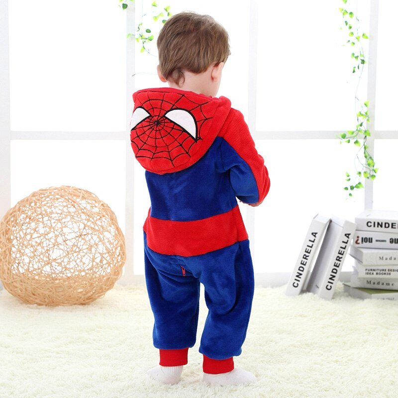Pijama #Fantasia Homem-Aranha com Capuz | Tam: 0-36 meses #Unissex #SpiderMan - Mãe Compra De Mãe