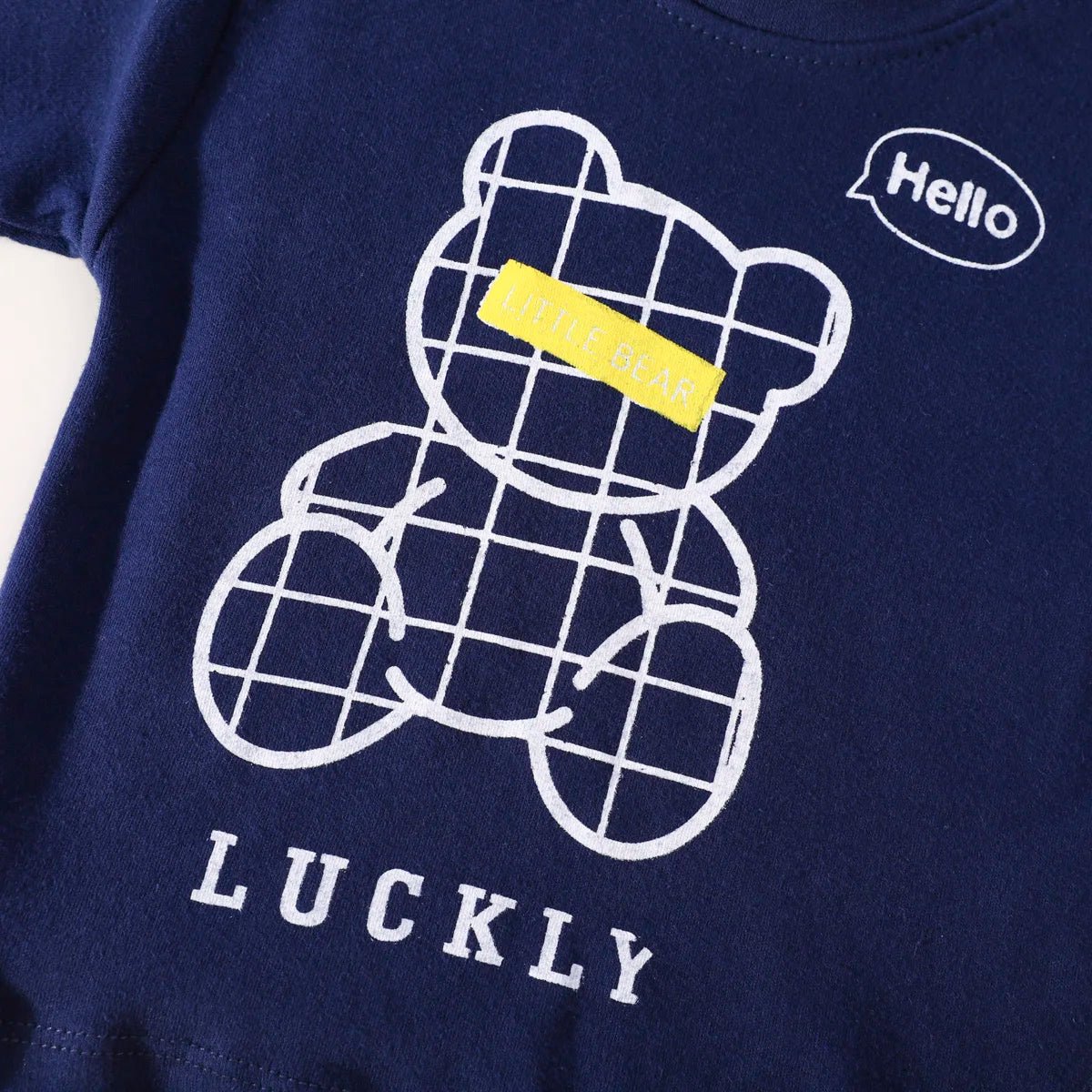 Pijama Infantil Navy Bear (2pcs) Outono Inverno Azul Marinho - Mãe Compra De Mãe