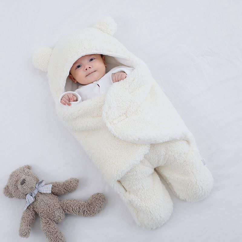 Saco de Dormir Bebê com Capuz #Inverno - Mãe Compra De Mãe