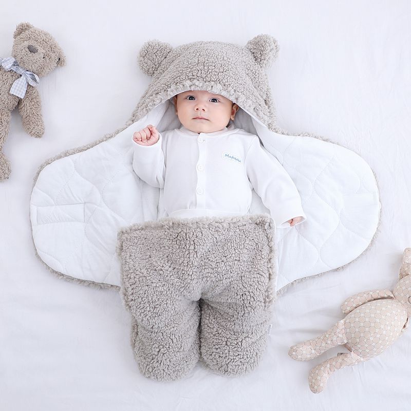 Saco de Dormir Bebê com Capuz #Inverno - Mãe Compra De Mãe