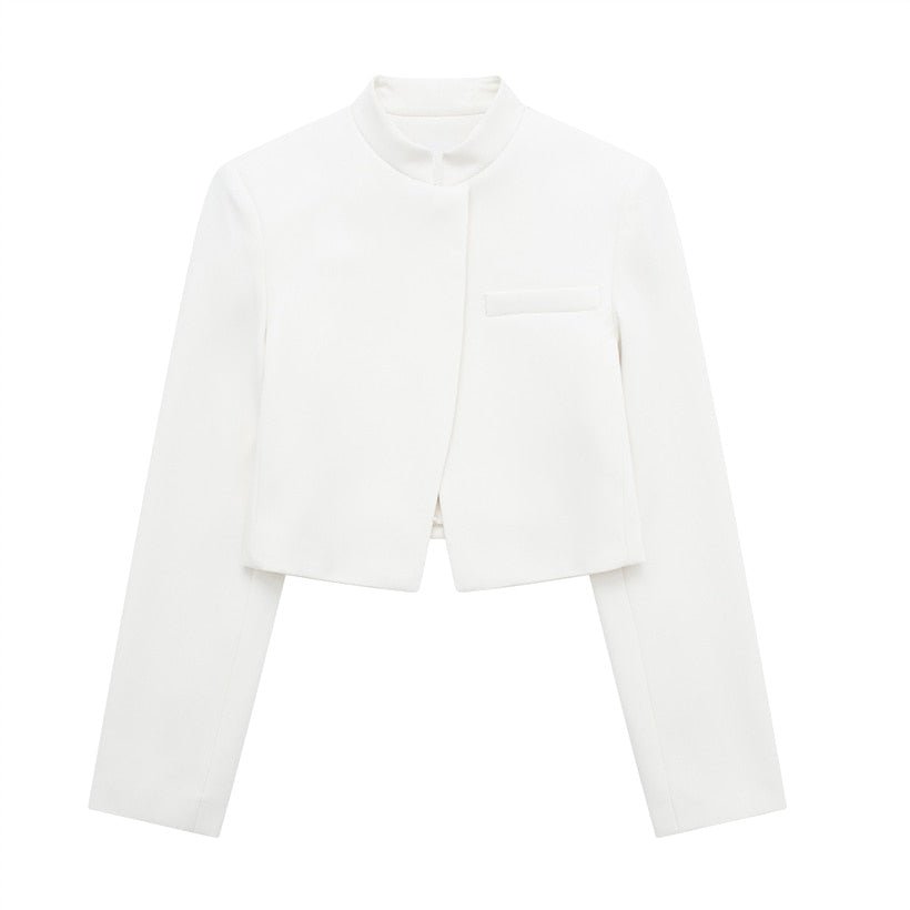 #SALE Blazer Feminino Cropped Off-White - Mãe Compra De Mãe