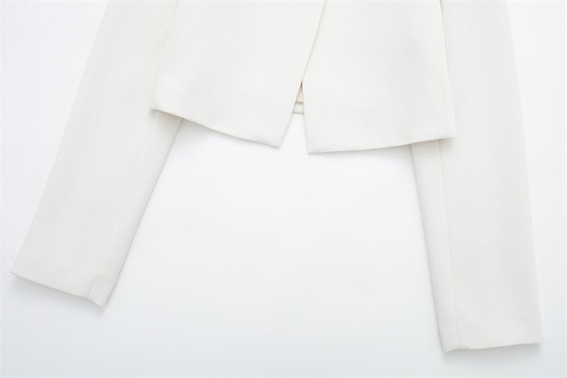 #SALE Blazer Feminino Cropped Off-White - Mãe Compra De Mãe