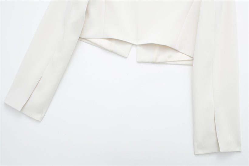 #SALE Blazer Feminino Cropped Off-White - Mãe Compra De Mãe