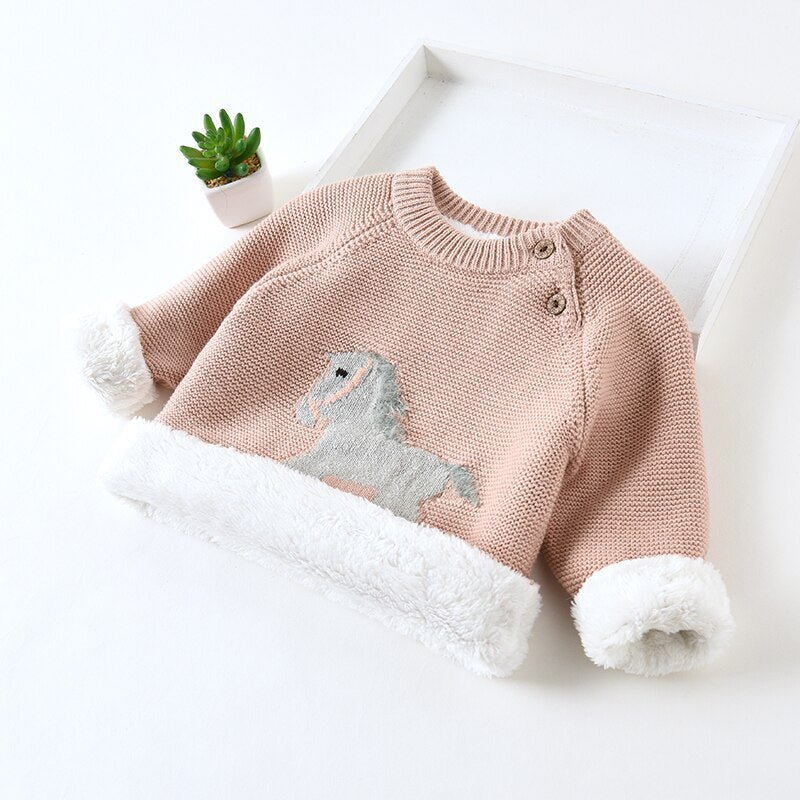 Suéter Tricot Infantil Peluciado - Coleção Originals - RN até 5 anos - Outono / Inverno - Mãe Compra De Mãe