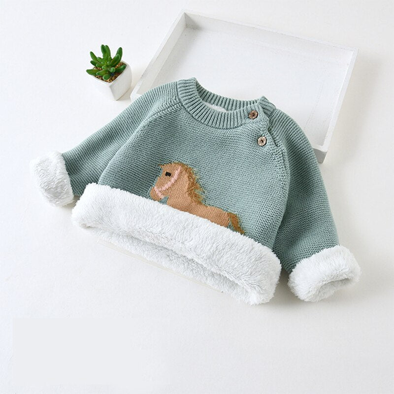 Suéter Tricot Infantil Peluciado - Coleção Originals - RN até 5 anos - Outono / Inverno - Mãe Compra De Mãe