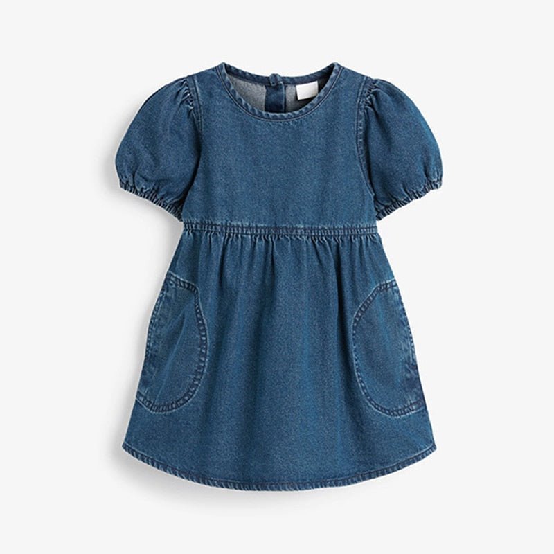 Tam: 18m-8 anos | Vestido Jeans Infantil - Mãe Compra De Mãe