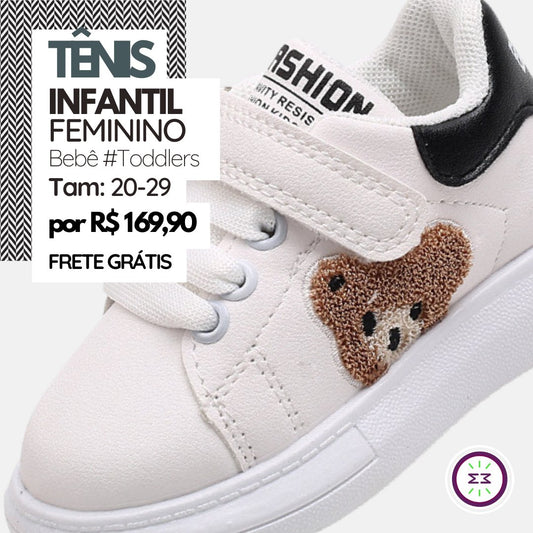 Tênis Infantil #FashionBear para meninas - Mãe Compra De Mãe