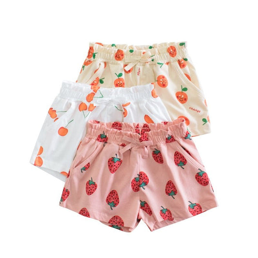 #VERÃO Shorts Infantil Feminino de Algodão - Tam 2 a 8 Anos