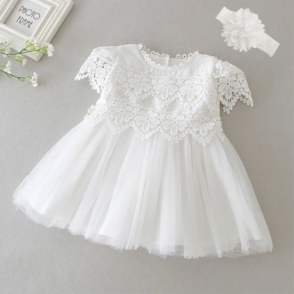 Vestido Branco Infantil para Batizado Vários Modelos - Tam RN a 24 Meses - Mãe Compra De Mãe