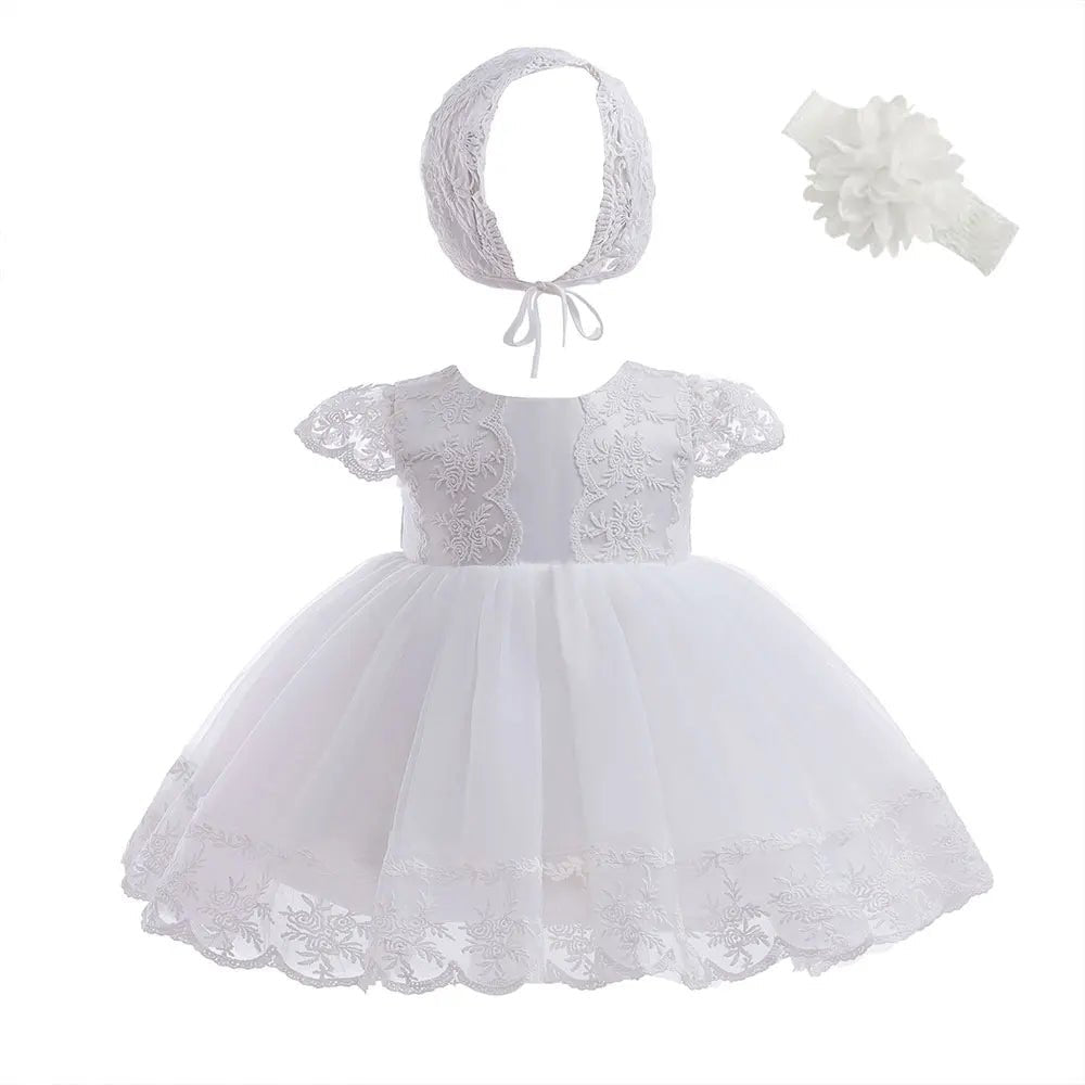 Vestido Branco Infantil para Batizado Vários Modelos - Tam RN a 24 Meses - Mãe Compra De Mãe