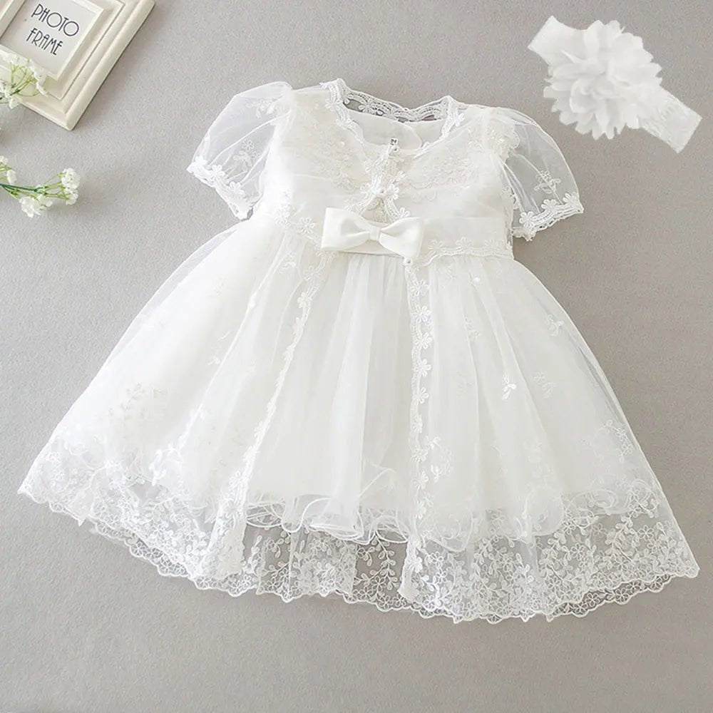 Vestido Branco Infantil para Batizado Vários Modelos - Tam RN a 24 Meses - Mãe Compra De Mãe