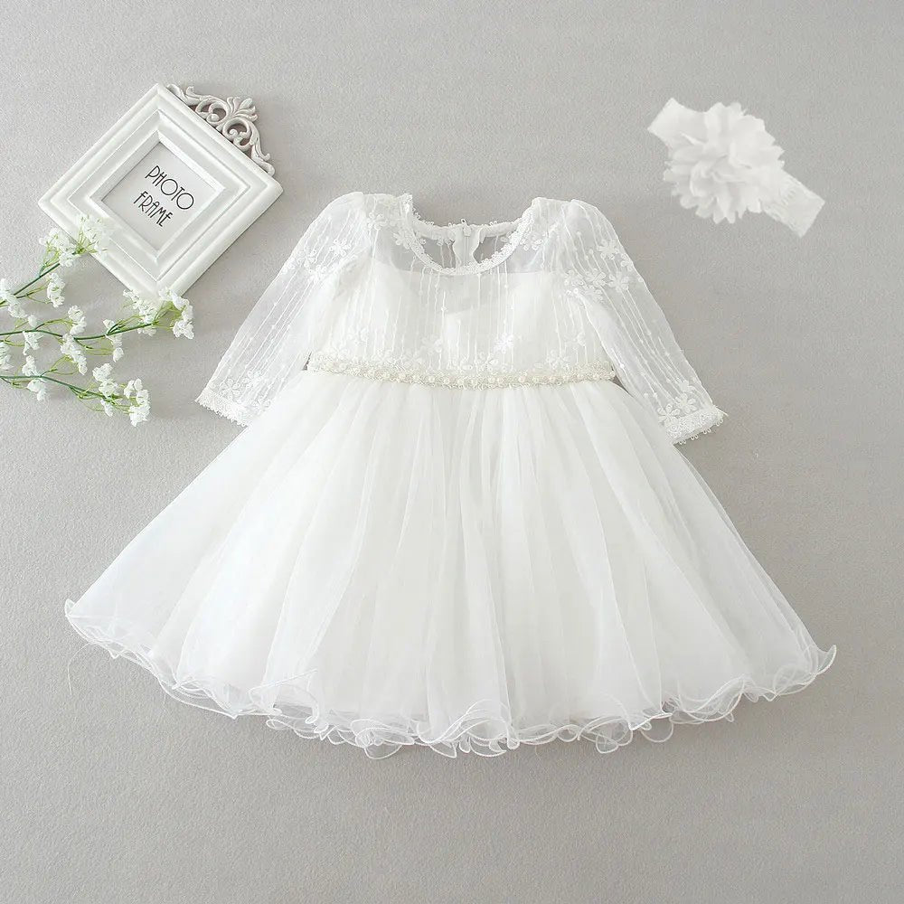 Vestido Branco Infantil para Batizado Vários Modelos - Tam RN a 24 Meses - Mãe Compra De Mãe