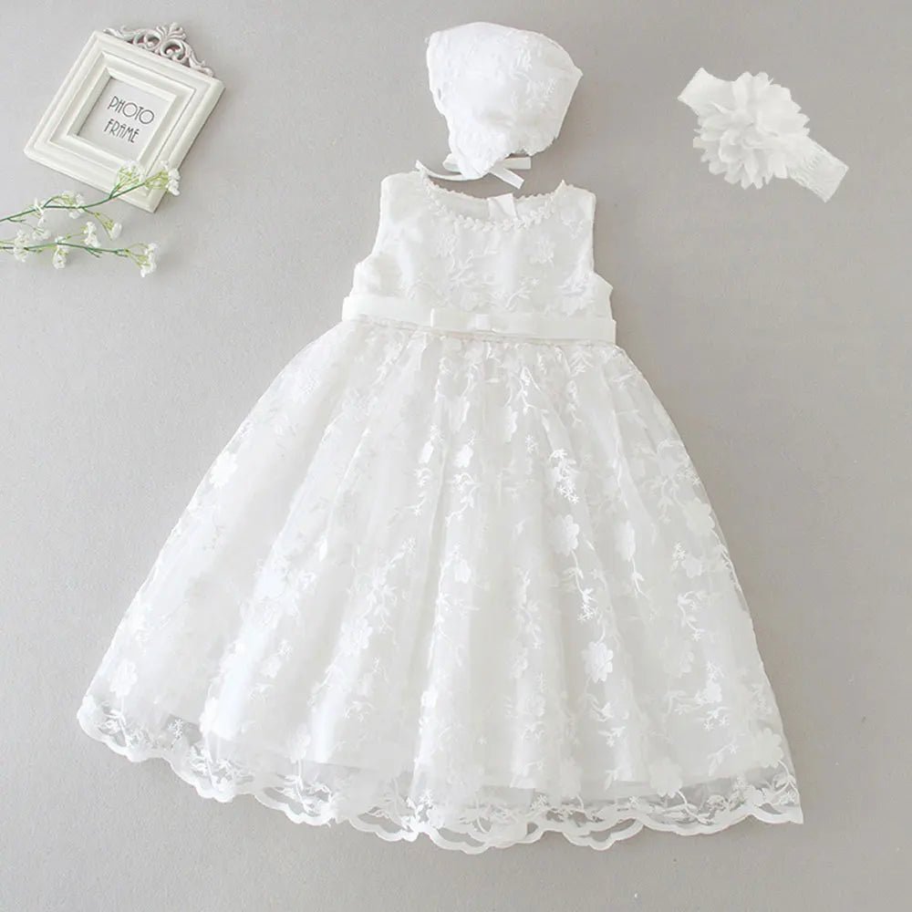 Vestido Branco Infantil para Batizado Vários Modelos - Tam RN a 24 Meses - Mãe Compra De Mãe