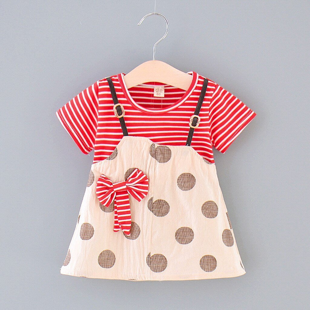 Vestido de Bebê Laço e Listras #Verão - Mãe Compra De Mãe