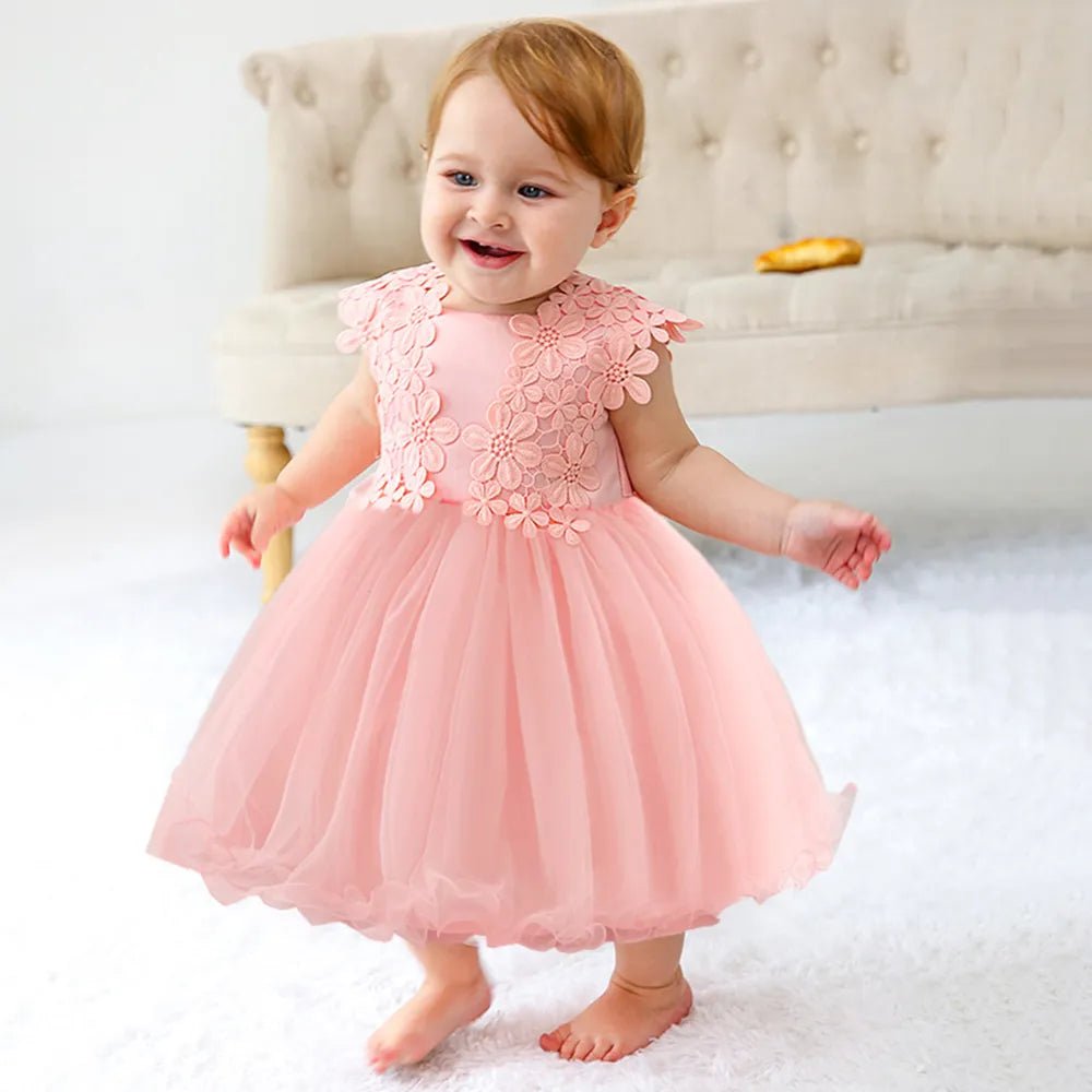 Vestido de Festa Bebê #Toddlers Batizado, 1 Aninho, Daminha | Tam: 3-24 meses - Mãe Compra De Mãe