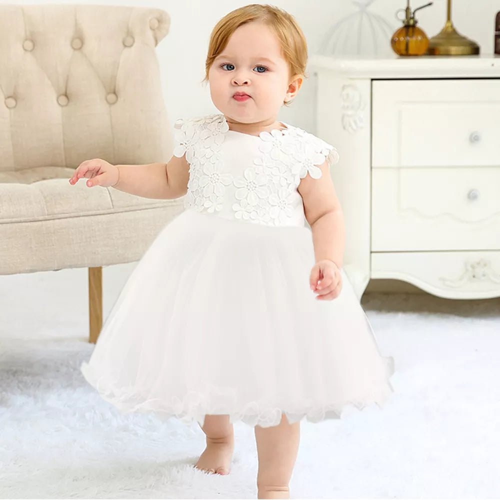 Vestido de Festa Bebê #Toddlers Batizado, 1 Aninho, Daminha | Tam: 3-24 meses - Mãe Compra De Mãe