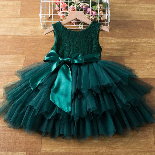 Vestido de Festa Infantil Laço & Tutu - Tam 1 a 6 Anos - Mãe Compra De Mãe