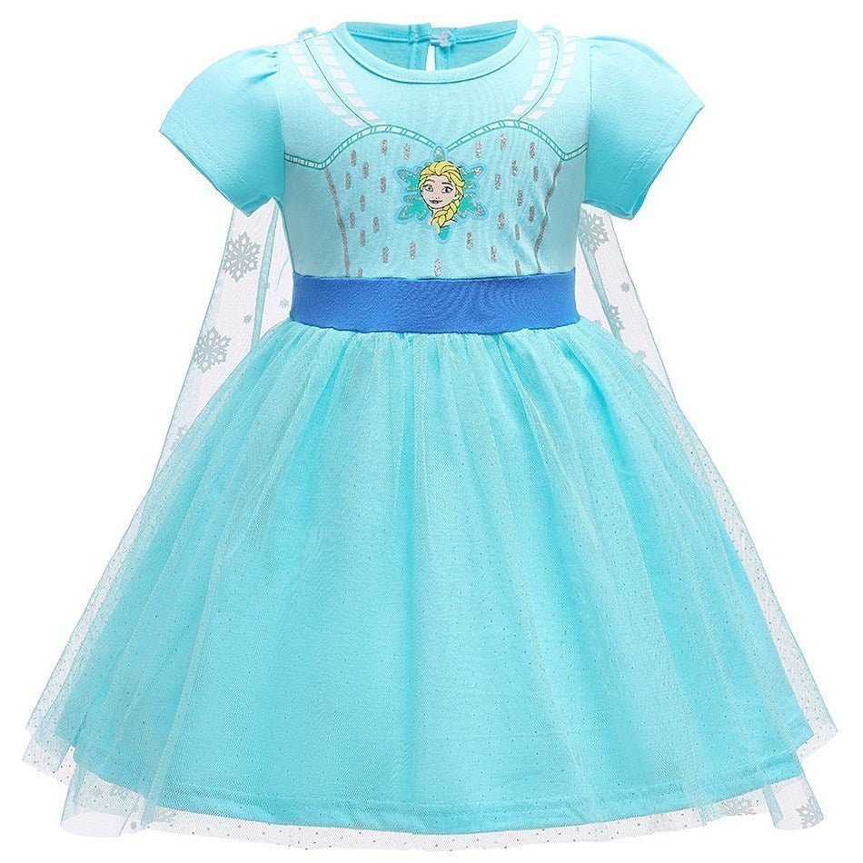 Vestido Fantasia Princesas Rapunzel, Bela, Elza, Branca de Neve e Mais! - Mãe Compra De Mãe