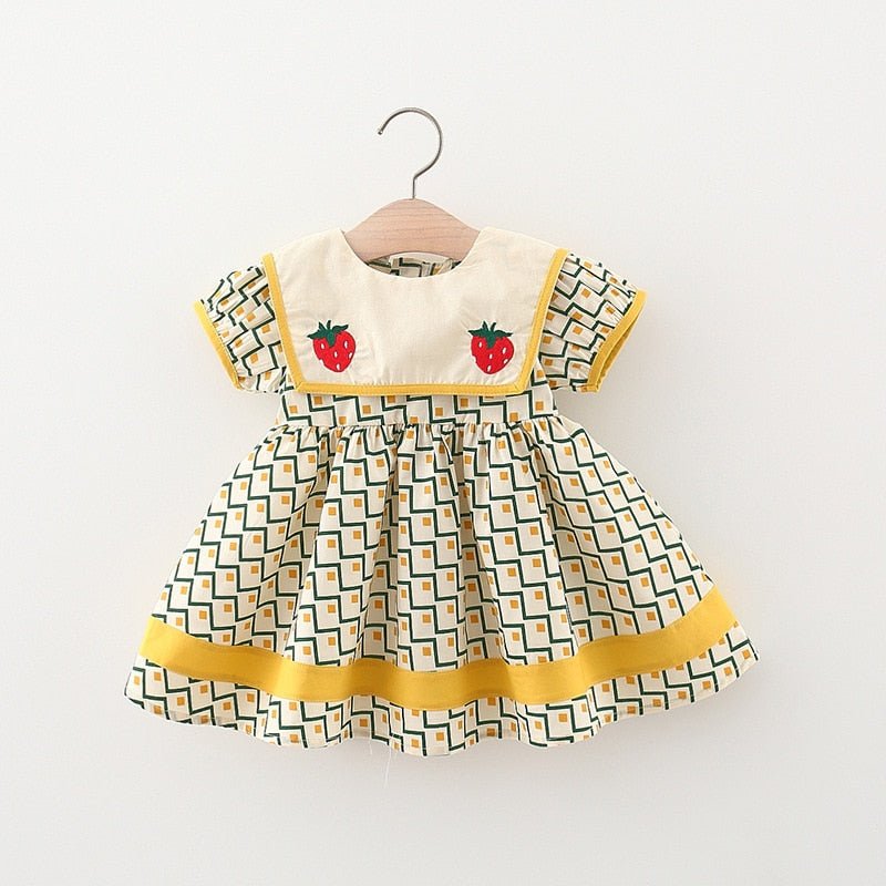 Vestido Fraise de Saison | Tam: 9M -3 anos 100% Algodão - Mãe Compra De Mãe