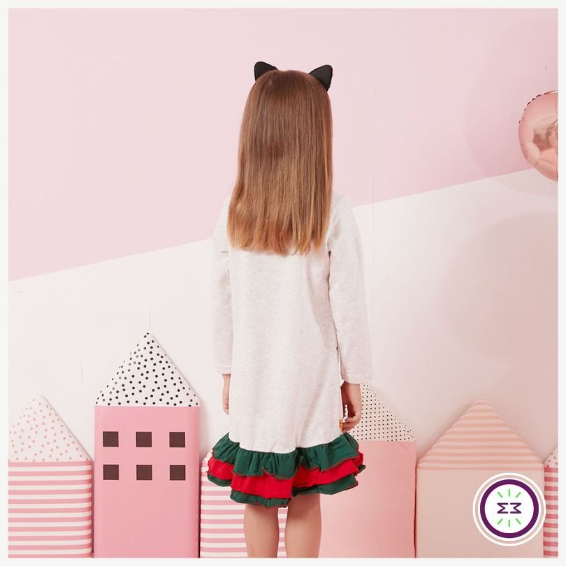 Vestido Infantil 100% Algodão Manga Longa - Mãe Compra De Mãe