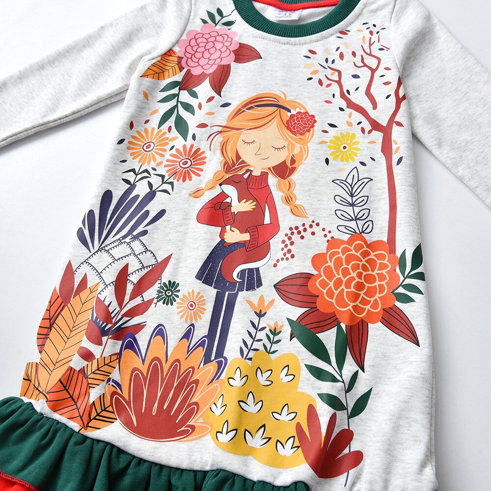 Vestido Infantil 100% Algodão Manga Longa - Mãe Compra De Mãe