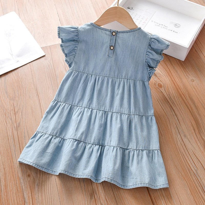 Vestido Infantil Jeans - Tam: 2-7 Anos - Mãe Compra De Mãe