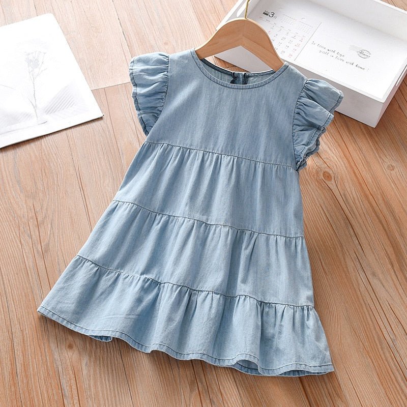 Vestido Infantil Jeans - Tam: 2-7 Anos - Mãe Compra De Mãe