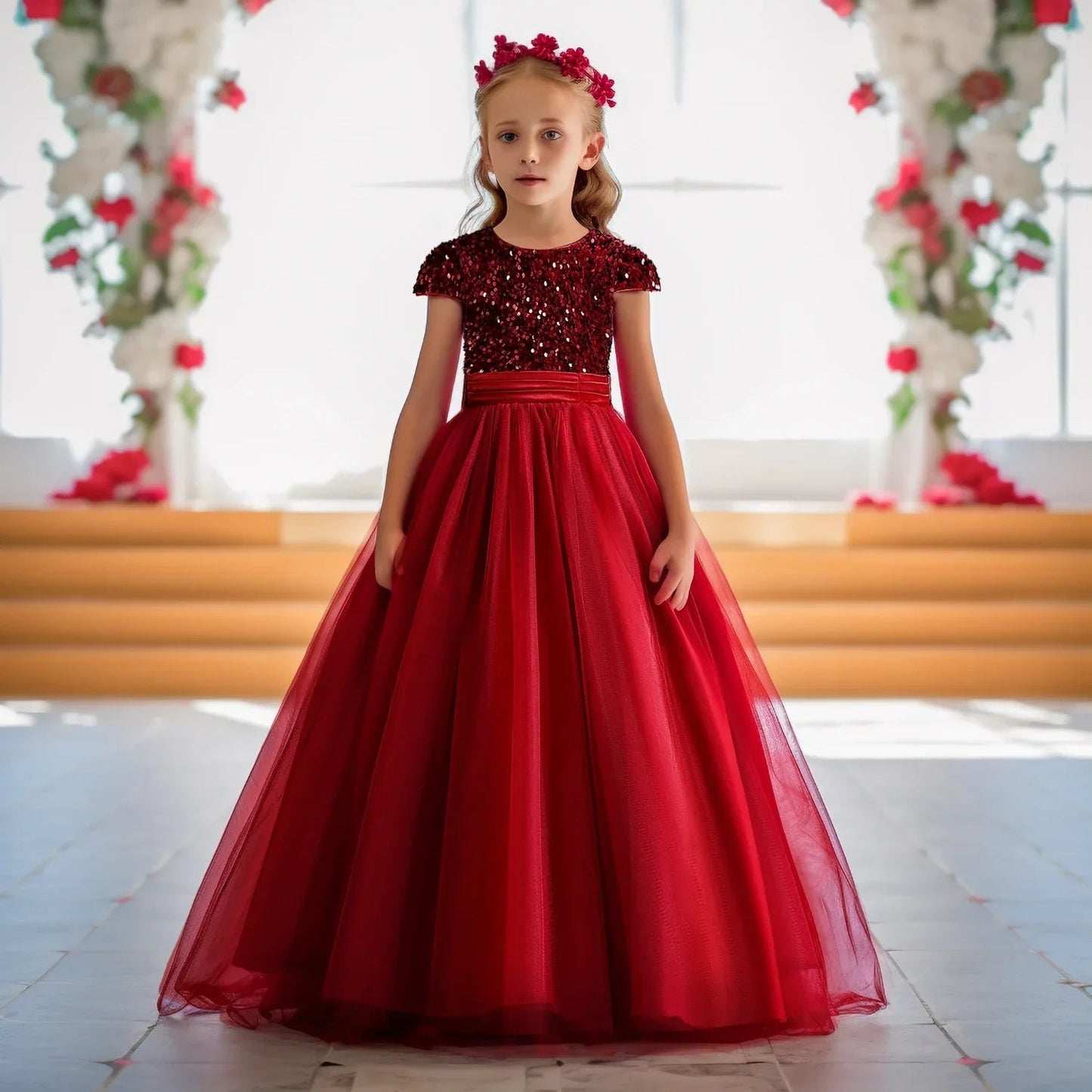 Vestido Infantil Longo de Festa Julietta - Tam 5 a 14 Anos - Mãe Compra De Mãe