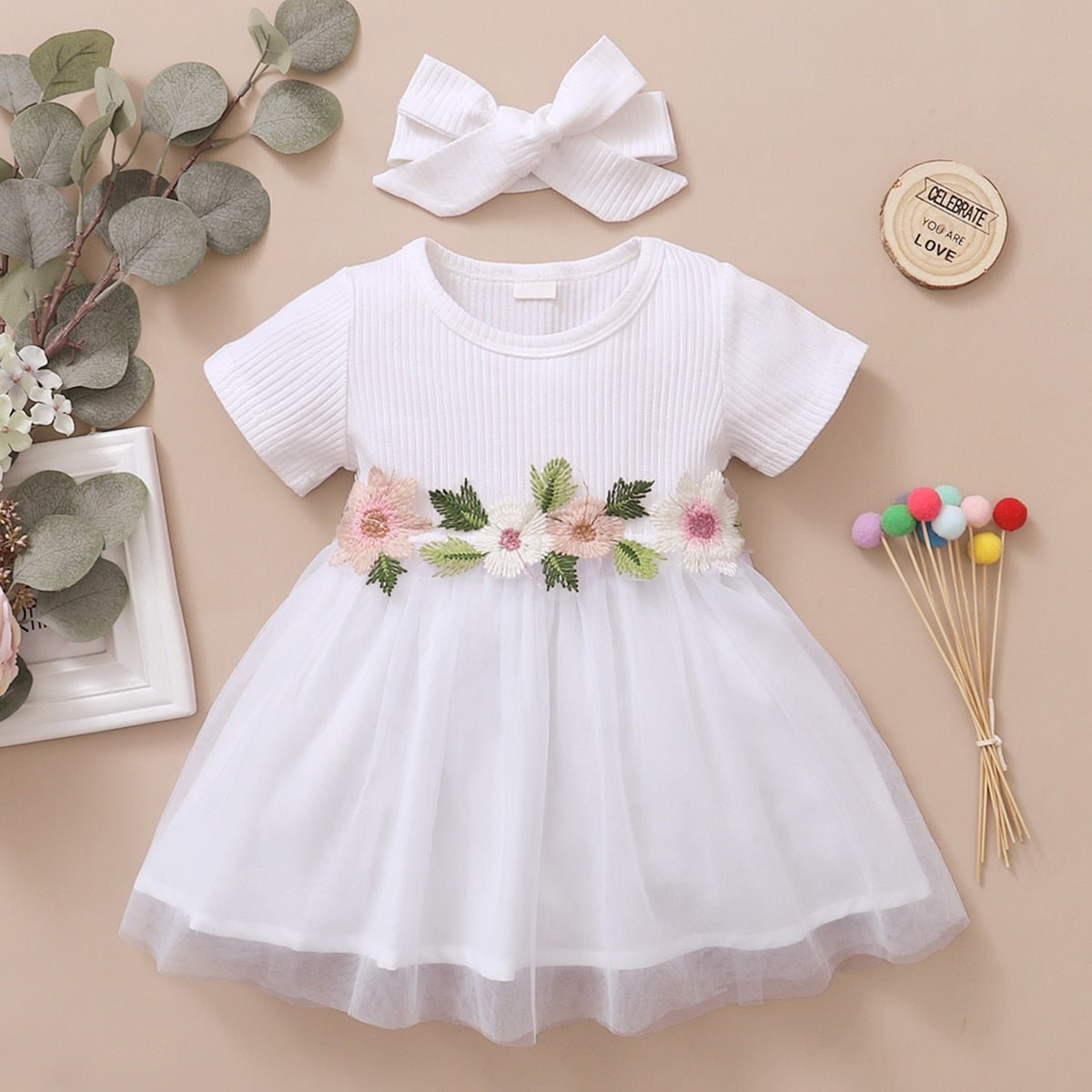 Vestido Infantil Primavera - Tam 6 Meses a 3 Anos - Mãe Compra De Mãe