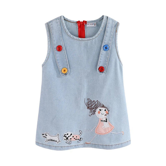 Vestido Jeans #LightBlue Tam: 18m - 7 anos - Mãe Compra De Mãe